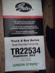 New Gates TR22534 Green Stripe Truck & Bus Heavy Duty V-belt 11/16" X 53-7/8". Fixed Price $18.00.