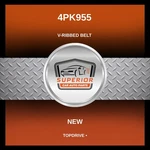 Topdrive Serpentine Belt 4PK955. Fixed Price $39.00.