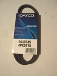 Serpentine Belt Poly-v Dayco 5040345 4PK0875 One Count. Fixed Price $13.00.