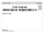 Genuine Bmw Ribbed V-belt 11-28-7-628-652 New. Fixed Price $41.05.
