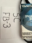 Dayco Poly-rib Quiet Design Serpentine Belt 5050370 (5PK0940). Fixed Price $18.00.