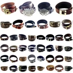 Brand Name (G-3) Belts, Assorted Designer, Dress-up, Men Leather. Fixed Price $29.00.