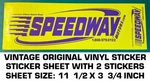 Speedway Motors Shop - Vintage Original Vinyl Decal Sticker Sheet Racing. Fixed Price $8.80.
