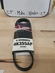 Serpentine Belt-automotive V-ribbed (standard) Roadmax 4K355AP. Fixed Price $8.10.