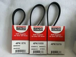 3 Pcs - For Toyota Tacoma V6 Bando Belts Ac/ps/alt 4PK870 4PK1050 4PK1070. Fixed Price $40.27.