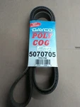 Serpentine Belt-vin: J, Diesel, Auto Trans, Turbo Dayco Polycog 5070705. Fixed Price $12.50.