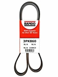 Accessory Drive Belt Bando 3PK860 Fits 04-09 Toyota Prius 1.5L-L4. Fixed Price $35.99.