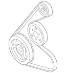 Genuine Mazda Serpentine Belt ZZC3-18-381A. Fixed Price $38.91.