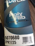 Serpentine Belt-base Dayco 5070680 Nip Free Shipping. Fixed Price $28.99.