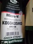 New Gates K060435HD Green Stripe Heavy Duty Serpentine Belt 13/16" X 44-1/8". Fixed Price $23.25.