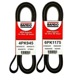Bando Set Of Two V-ribbed Serpentine Belts For Pathfinder G35 FX35 QX4 350Z. Fixed Price $43.43.
