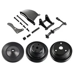 For Small Block Chevy Sbc 350 Black Steel Long Water Pump Pulley & Bracket Kit. Fixed Price $86.99.