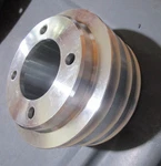 March Crankshaft Pulley V-belt 3-GROOVE 4 Bolt 5.75" Aluminum Clear Ford 1691. Fixed Price $119.99.
