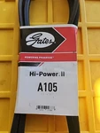 Gates A105 Industrial Accessory Drive Belt - 1/2" X 107". Fixed Price $8.55.