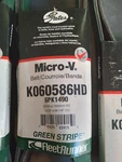 New Gates K060586HD Green Stripe Heavy Duty Serpentine Belt 13/16" X 59-1/4". Fixed Price $21.00.