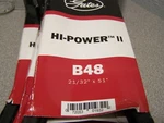 New Gates B48 Hi-power Ii V-belt 9003-2048 21/32" X 51". Fixed Price $29.95.
