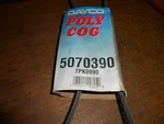 Nos Dayco Poly Cog Automotive Accessory Serpentine Belt 5070390. Fixed Price $10.66.
