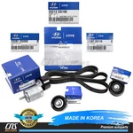 Genuine V-belt & Tensioner Kit For 10-12 Hyundai Santa Fe Kia Sorento 2.4L. Fixed Price $149.32.