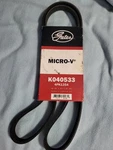 Gates K040533 Premium Automotive V-ribbed Belt Upc 00770075695882. Fixed Price $15.00.