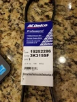 Ac Delco 3K315SF V-ribbed Stretch Belt Mazda. Fixed Price $8.00.