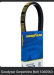 New Goodyear 1060563 Serpentine Belt 6-RIB 56.3" Fits Nissan Altima Rogue Bm. Fixed Price $20.00.