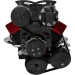 Small Block Chevy Street Rod Style Inclusive Serpentine System High Black. Fixed Price $1906.99.