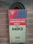 Canda 640K5 Serpentine Belt, Replaces Gates # K050640. Fixed Price $13.21.
