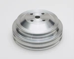 March Water Pump Pulley V-belt 3-GROOVE Aluminum Clear Powdercoated Chevy Sb. Fixed Price $126.98.