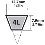 Mitsuboshi Fhp 4L520 General Utility V-belt 0.5 In. W X For Fractional. Fixed Price $9.49.