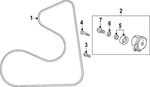 Genuine Honda Serpentine Belt 31110-6MD-A01. Fixed Price $55.79.