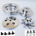 Big Block Chevy Belt Aluminum Pulley Kit 2/3 Long Water Pump Bbc 396 427 454. Fixed Price $160.00.