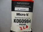 Serpentine Belt-premium Oe Micro-v Gates K060984. Fixed Price $25.00.