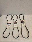 (3) Gates Tru-flex 2500 V-belt 50" Outside Length 1/2" Width. Fixed Price $29.99.