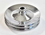 Pulley Chrome Power Steering Pump Belt Double Groove Saginaw Gm Chevy Press On. Fixed Price $38.95.