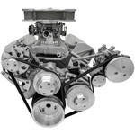 Small Block Chevy Serpentine Pulley Kit High Flow Ps Alt Ac Saginaw Key March. Fixed Price $725.00.