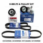 Genuine V-belts & Pulley Kit For Hyundai Santa Fe Kia Amanti. Fixed Price $159.00.
