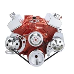 Small Block Chevy Serpentine Pulley Conversion Kit 283 327 350 Ps Alt Sbc Long. Fixed Price $395.00.