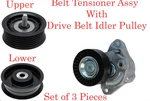 3 Pcs Belt Tensioner & Idler Pulley Lower /upper Fits: Mercedes Benz 2006-2017. Fixed Price $42.00.