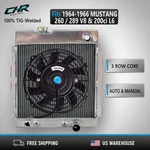 3 Row Aluminum Radiator+fan 1964-1966 Ford Mustang Falcon 260 289 V8 200 L6. Fixed Price $158.00.