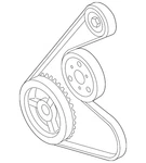 Genuine Mazda Serpentine Belt ZZC3-18-381A. Fixed Price $34.18.