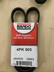 Accessory Drive Belt Bando 4PK905. Fixed Price $12.00.