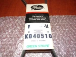 Gates Green Stripe Belt K040510. Fixed Price $15.00.