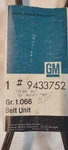 9433752 Nos Gm 1973-1975 454 Pass 1972 402 50" Inch Fan & Alt Belts. Fixed Price $50.00.