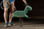 Vintage Green Turtle Spring Rider By Mexico Forge. Fixed Price $950.00.