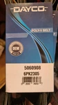Dayco 5060908 Serpentine Belt 6PK2305 New. Fixed Price $24.99.