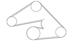 Genuine Mazda Serpentine Belt ZZP0-18-381C. Fixed Price $41.50.