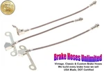 Stainless Brake Hoses Lincoln Continental 1965 Late, 1966 1967 1968 1969. Fixed Price $199.99.