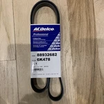 Acdelco 6K478 Professional Serpentine Belt, Standard, V Ribbed. Fixed Price $26.90.
