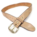 Acme Elk Leather Belt 30 Patchwork Removable Buckle Western Tan AB326 Usa Vtg. Fixed Price $26.95.