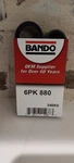 Accessory Drive Belt Bando 6PK880 New 346K6. Fixed Price $5.00.
